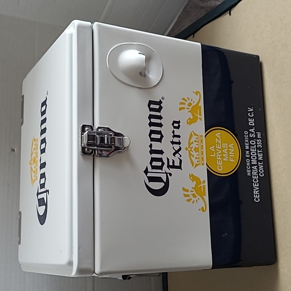 Official Corona Strong Aluminium Retro Cooler Ice Box / Cooler
